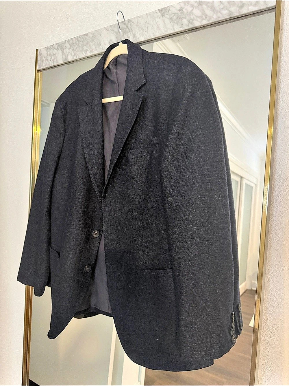 Massimo Dutti men’s size 42 80% wool Blazer in Black